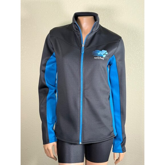 Disney RunDisney EVERY MILE IS MAGIC Women's Full Zip Jacket Black & Blue - Picture 1 of 11